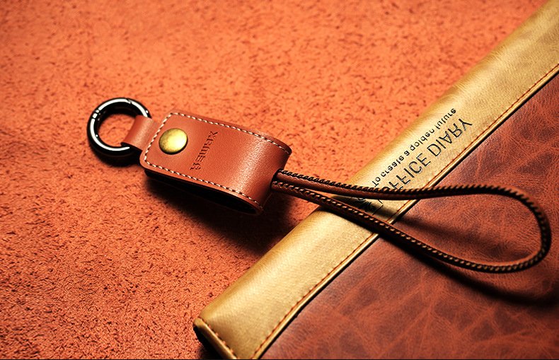 Leather Keychain Lightning Cable