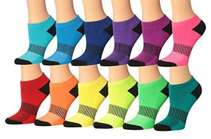 Tipi Toe Women's 12-Pairs Low Cut Athletic Sport Peformance Socks