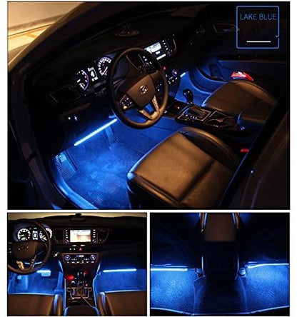 RGB Car LED Light Strips, Sound Activated with Remote Control, 48