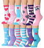 Tipi Toe Women's 12-Pairs Soft Fuzzy Anti-Skid Crew Socks