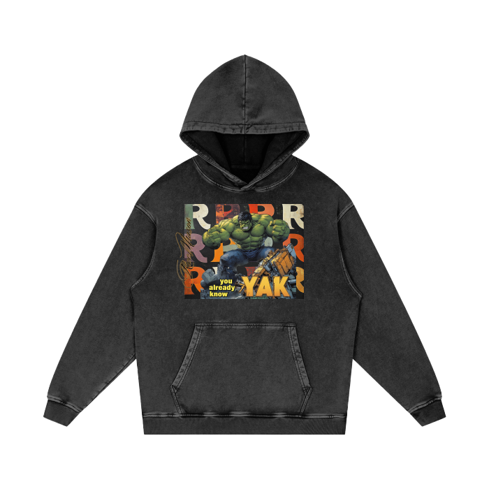 Ricc Mason 08 = The R design, Acid Wash Oversize Hoodie - 420 GSM