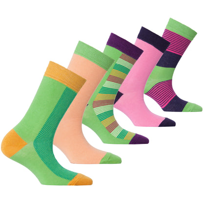 Women's Solid Mix Set Socks Set