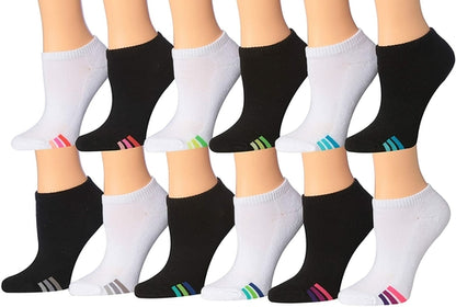 Tipi Toe Women's 12-Pairs Low Cut Athletic Sport Peformance Socks