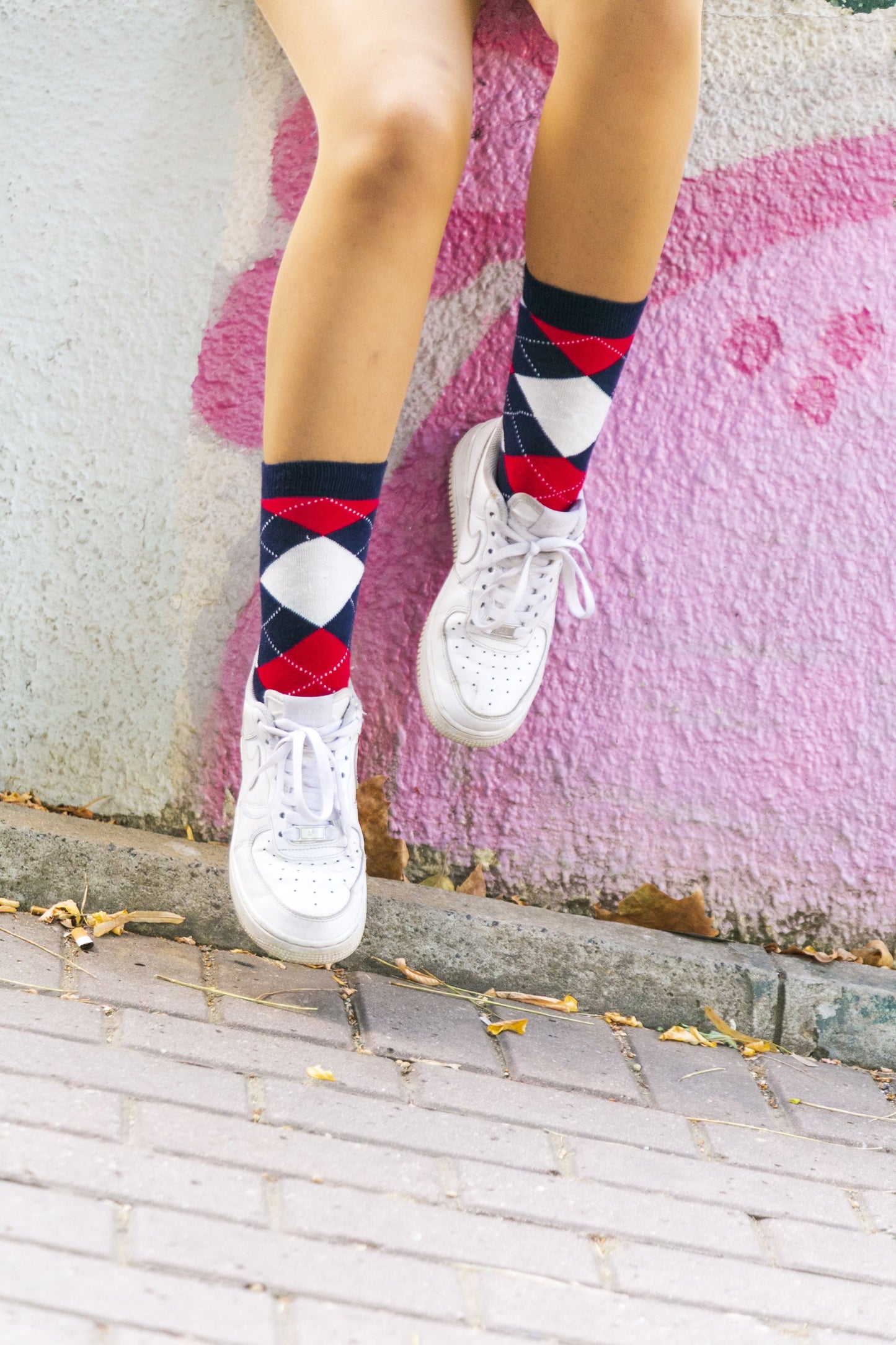 Women's Denim Argyle Socks