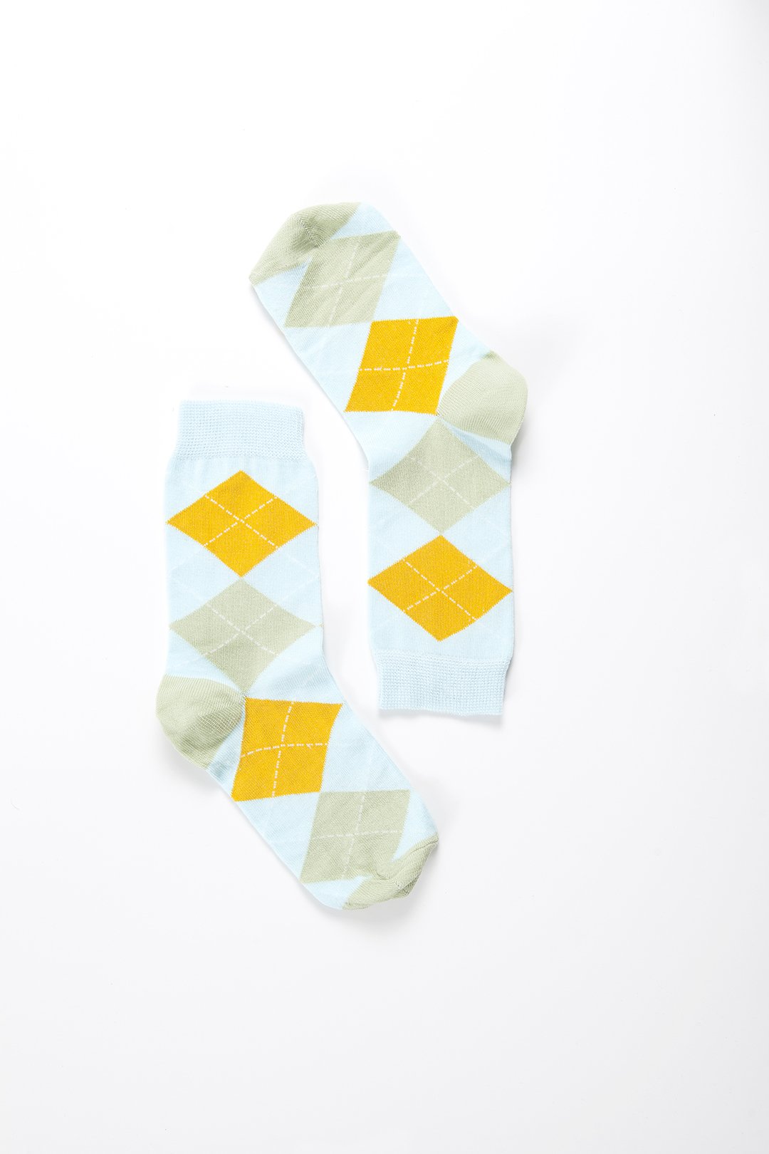 Women's Baby Lime Argyle Socks