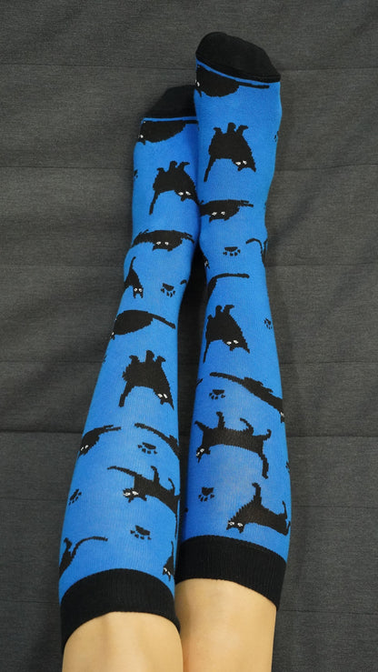 Women's Shadow Cat Knee High Socks