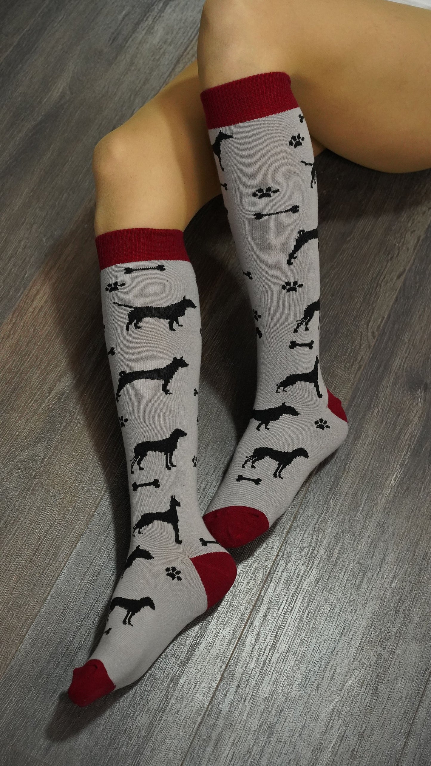 Women's Cute Dogs Knee High Socks Set