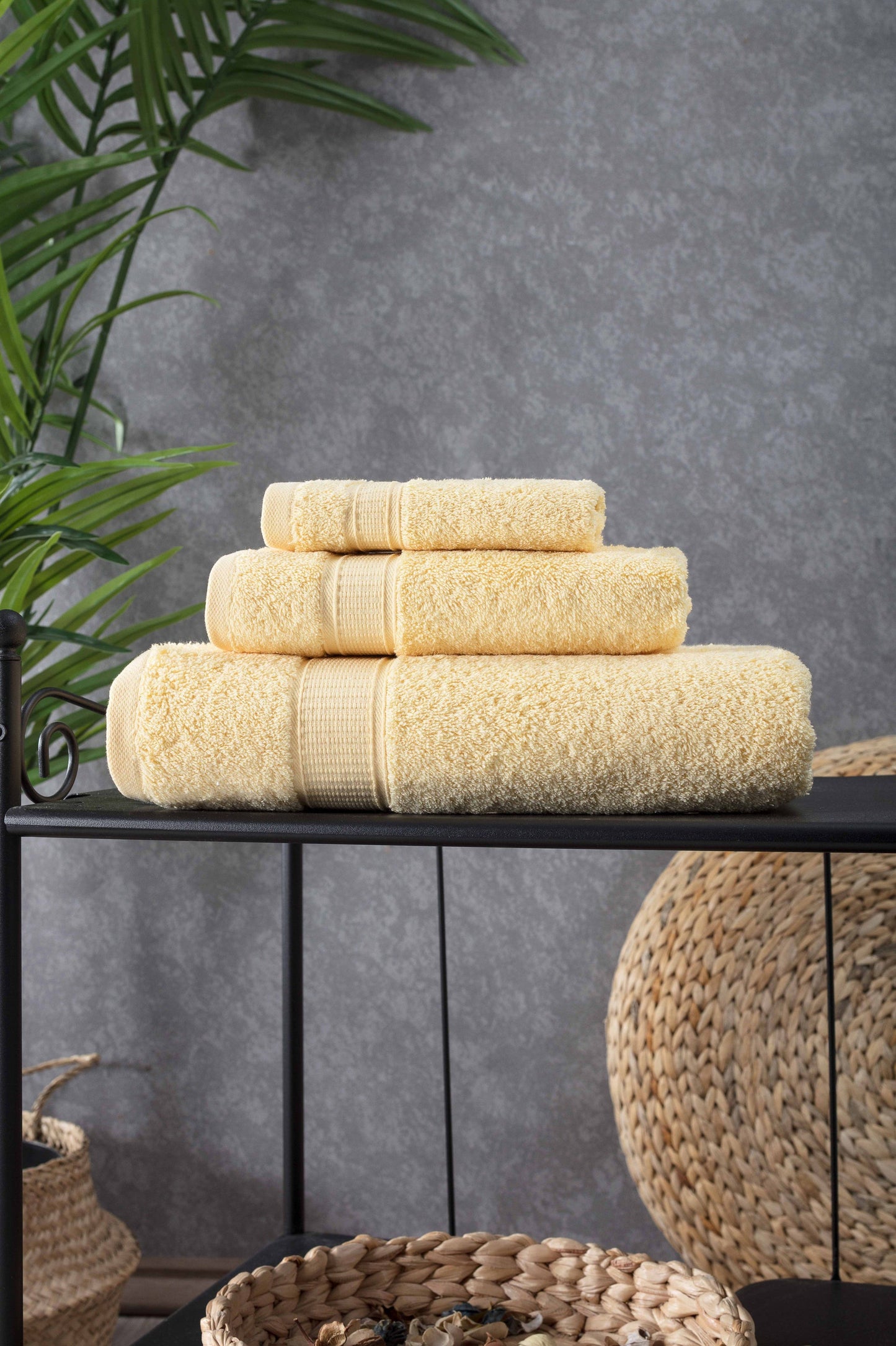 Turkish Cotton Bath Towel Set of 3