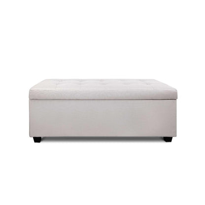 Artiss Large Fabric Storage Ottoman - Beige