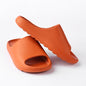 Platform Pillow Slides for Women - Orange Chunky Shower Slippers