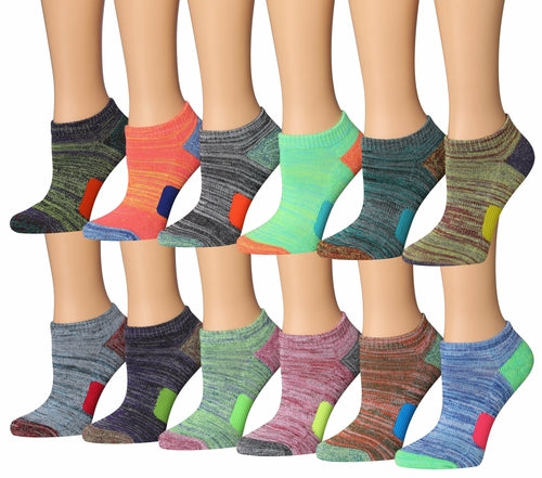 Tipi Toe Women's 12-Pairs Low Cut Athletic Sport Peformance Socks