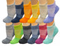 Tipi Toe Women's 12-Pairs Low Cut Athletic Sport Peformance Socks