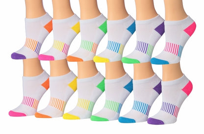 Tipi Toe Women's 12-Pairs Low Cut Athletic Sport Peformance Socks