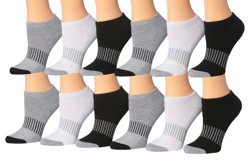 Tipi Toe Women's 12-Pairs Low Cut Athletic Sport Peformance Socks