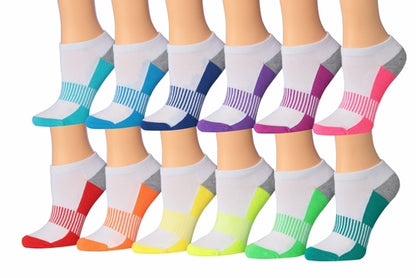 Tipi Toe Women's 12-Pairs Low Cut Athletic Sport Peformance Socks