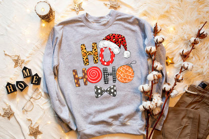 HO HO HO Santa Cap Christmas Sweatshirt