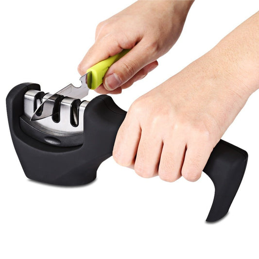 Stainless Steel Ceramic Whetstone Knife Sharpener