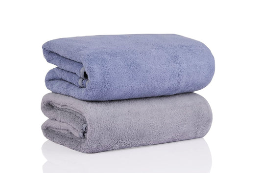 Bath Towel For Men And Women (Grey & Dark Blue)