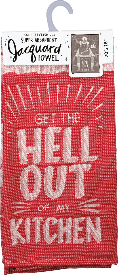 Get The Hell Out of My Kitchen Dish Cloth Towel | Novelty Tea Towel