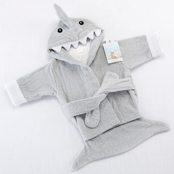 Let The Fin Begin Gray Shark Robe (0-9m)