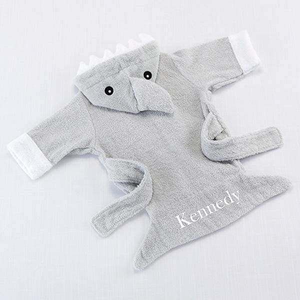 Let The Fin Begin Gray Shark Robe (0-9m)