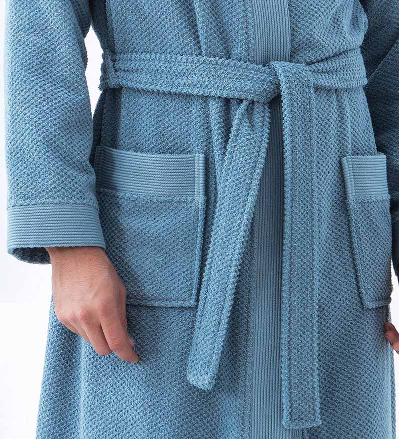 Men's Organic Turkish Cotton Terry Kimono Robe | Terry Cloth Bathrobe