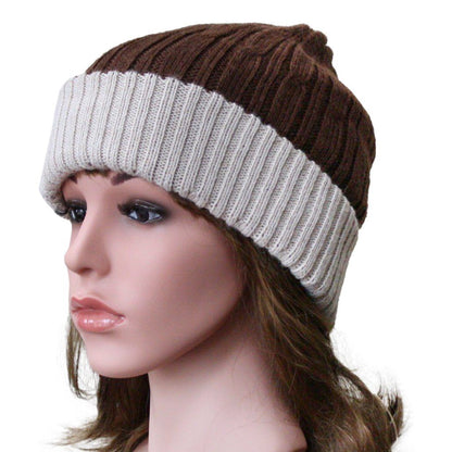 Reversible Cabled 100% Alpaca Knit Hat