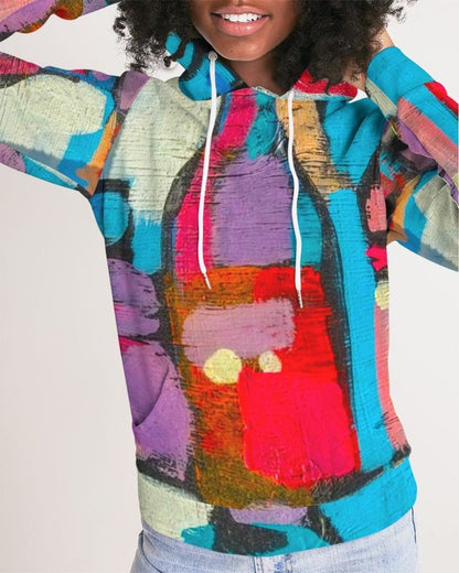 Womens Hoodie - Pullover Hooded Sweatshirt / Multicolor Graphic